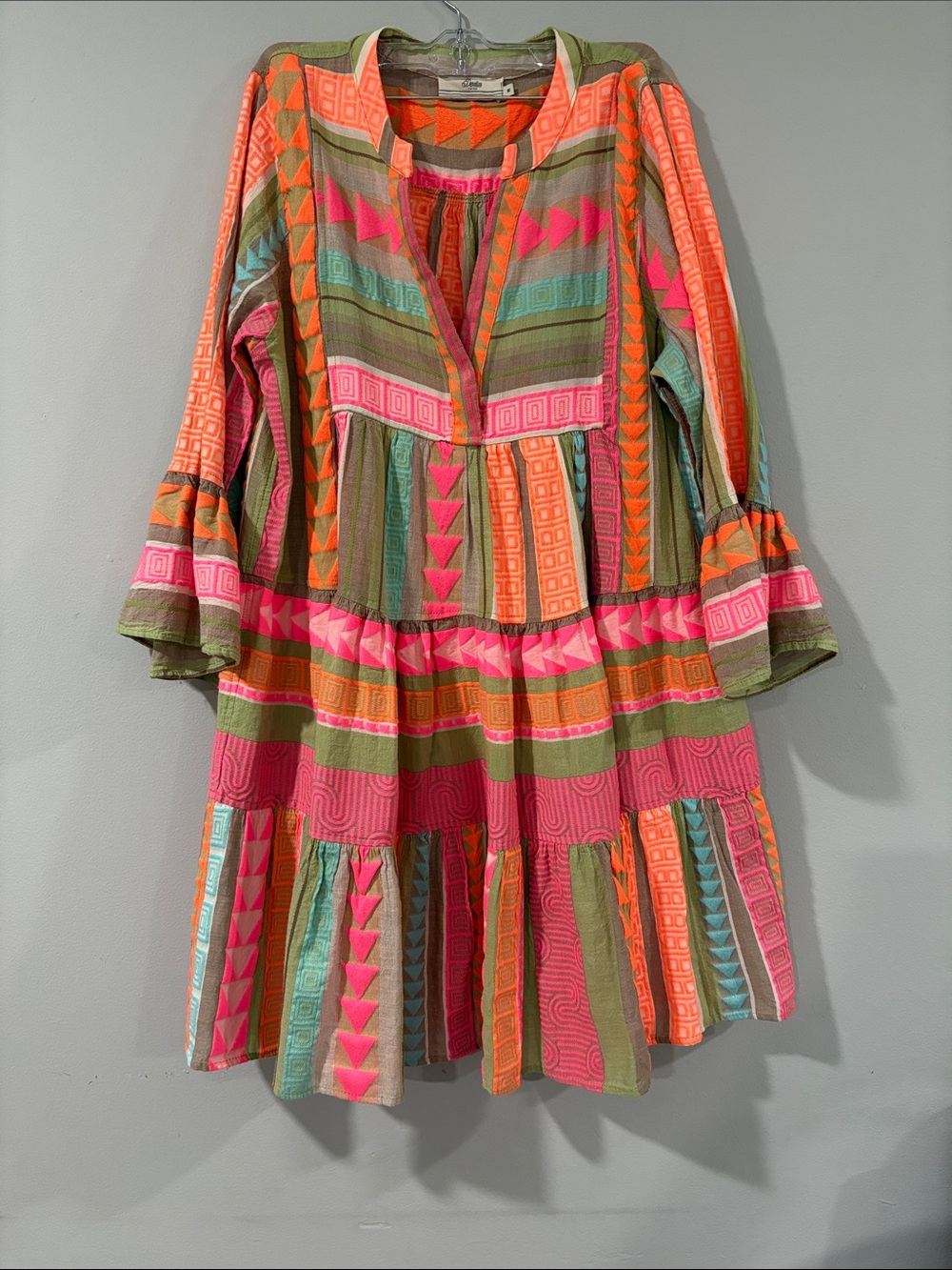 DEVOTION TWINS EMBROIDERED/BOHO
TUNIC DRESS 100% COTTON SIZE/M